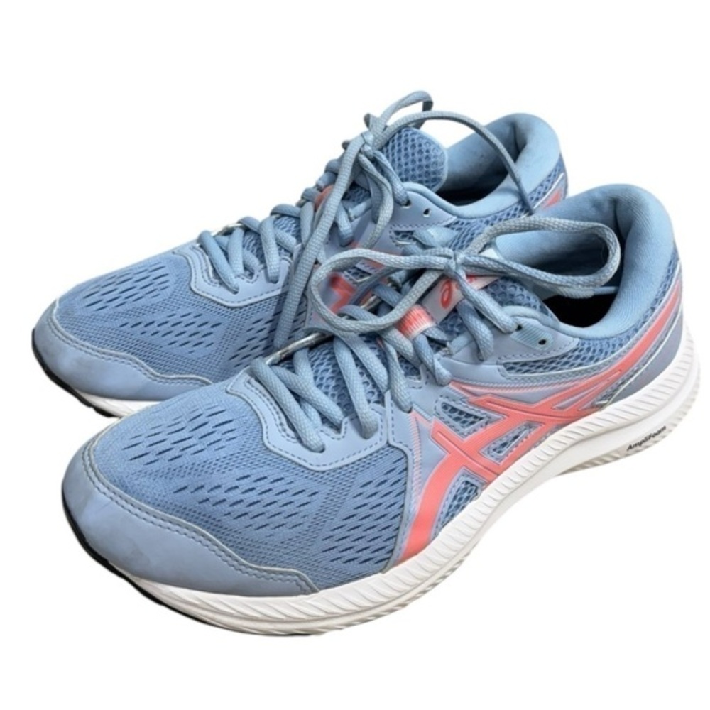ASICS GEL-Contend 7 Women's Mist/Blazing Coral Running Shoes #1012A911 Sz 7.5